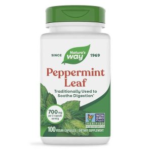 Peppermint Leaf/ Мента (лист) 350 mg  Nature’s Way, 100 капсули