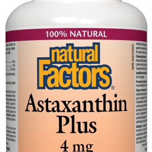 Astaxanthin Plus/ Астаксантин + Лутеин и Зеаксантин 4 mg Natural Factors, 60 софтгел капсули
