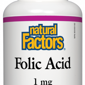 Folic Acid/ Фолиева киселина 1 mg Natural Factors,90 таблетки