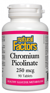 Chromium Picolinate/ХРОМ ПИКОЛИНАТ 250 µg Natural Factors, 90 таблетки