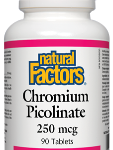 Chromium Picolinate/ХРОМ ПИКОЛИНАТ 250 µg Natural Factors, 90 таблетки