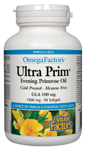 Ultra Prim Evening Primrose Oil/ВЕЧЕРНА  ИГЛИКА  МАСЛО 1000 mg Natural Factors, 90 софтгел капсули