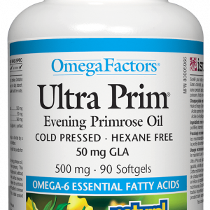 Ultra Prim Evening Primrose Oil/ВЕЧЕРНА ИГЛИКА МАСЛО 500 mg Natural Factors, 90 софтгел капсули