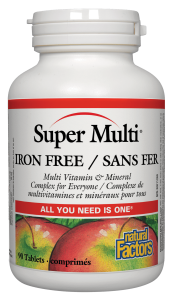 Super Multi® Iron Free Natural Factors, 90 таблетки