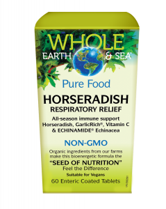 Horseradish Respiratory Relief/ Хрян Комплекс Whole Earth & Sea® Natural Factors, 60 таблетки