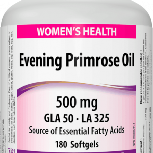 Evening Primrose Oil / Вечерна иглика масло 500 mg Webber Naturals,180 софтгел капсули