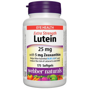 Lutein with Zeaxanthin Extra Strength/ЛУТЕИН 25 mg + ЗЕАКСАНТИН 5 mg Webber Naturals,175 софтгел капсули