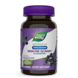 Самбукус Имун Гъми (с витамин С, D3 и цинк) Nature’s Way, 50 желирани таблетки без захар