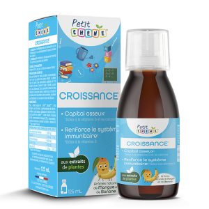Сироп Petit Chene подпомагащ растежа при децата, с вкус на манго и банан Les Trois Chenes, 125 ml