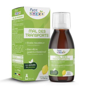 Сироп за деца Petit Chene при неразположение при пътуване, с вкус на лимон Les Trois Chenes, 125 ml
