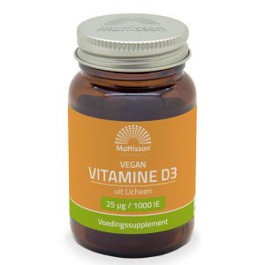 Веган витамин D3 (от лишей) 1000 IU Mattisson Healthstyle, 120 софтгел капсули