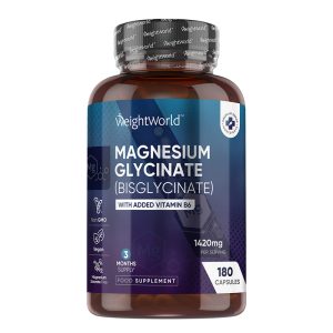 Магнезий (бисглицинат) 100 mg + витамин B6 WeightWorld, 180 капсули