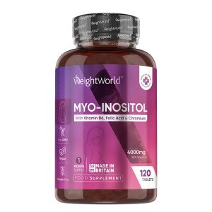 Мио-инозитол с фолиева киселина, витамин В6 и хром WeightWorld, 120 таблетки