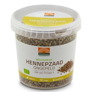 Конопено семе (небелено), БИО Mattisson Healthstyle, 400 g