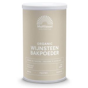 Кремотартар БИО (калиев битартарат) Mattisson Healthstyle, 180 g прах