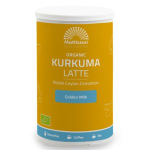 Лате куркума с рейши и цейлонска канела БИО Mattisson Healthstyle, 160 g