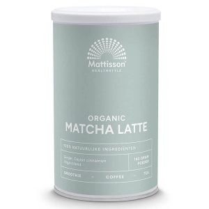 Лате с матча, джинджифил, цейлонска канела, БИО Mattisson Healthstyle, 140 g прах