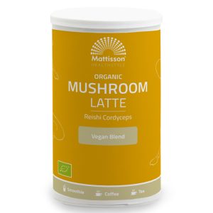 Лате с Рейши и Кордицепс, с вкус на какао и канела БИО Mattisson Healthstyle, 160 g