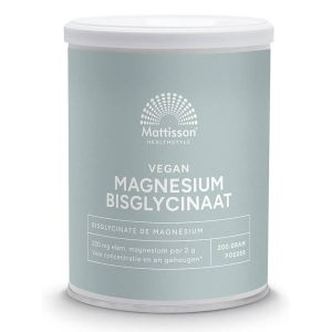 Магнезий (бисглицинат) веган Mattisson Healthstyle, 200 g прах