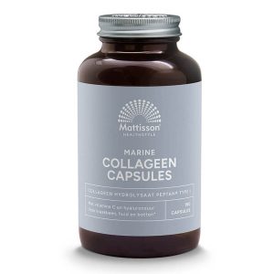 Колаген (рибен, тип 1) с витамин С и хиалуронова киселина Mattisson Healthstyle, 180 капсули
