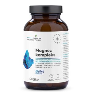 Магнезий комплекс (цитрат, малат, ацетил таурат) 65 mg Aura Herbals, 120 капсули