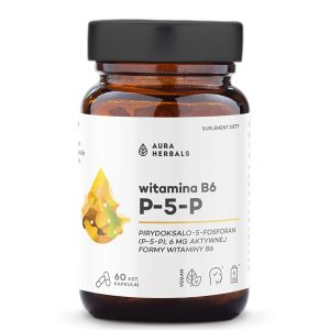 Витамин B6 (пиридоксал-5-фосфат) 6 mg Aura Herbals, 60 капсули