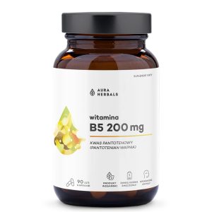 Пантотенова киселина (витамин В5) 200 mg Aura Herbals, 90 капсули