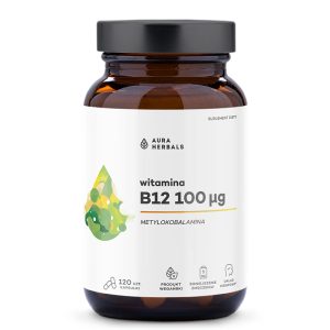 Витамин B12 (метилкобаламин) 100 µg Aura Herbals, 120 капсули