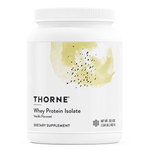 Суроватъчен протеин изолат Thorne, 837 g прах, с вкус на ванилия
