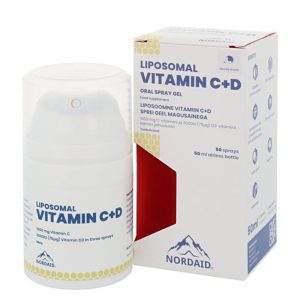 Липозомен витамин С + D3, орален спрей гел, с аромат на манго Nordaid, 50 ml