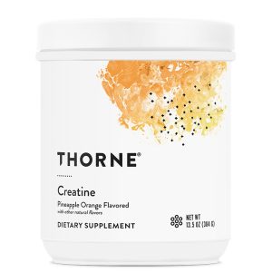 Креатин (монохидрат) 5000 mg Thorne, 384 g прах, с вкус на ананас и портокал