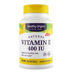 Витамин Е (d-алфа токоферол) 400 IU / 268 mg Healthy Origins, 90 софтгел капсули