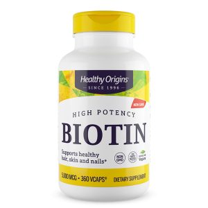 Биотин 5000 μg Healthy Origins, 360 капсули