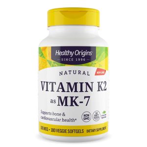 Витамин K2 (менахинон MK-7) 100 µg Healthy Origins, 180 софтгел капсули