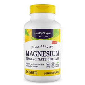 Магнезий (бисглицинат хелат) 100 mg Healthy Origins, 120 таблетки