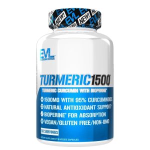 Куркума 500 mg + черен пипер Evlution Nutrition, 90 капсули