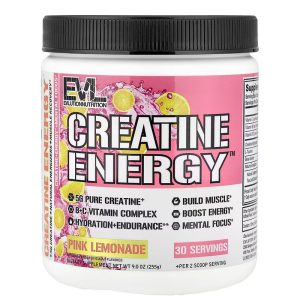 Креатин монохидрат 5000 mg Evlution Nutrition, 255 g прах, с вкус на розова лимонада