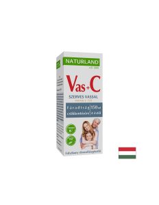 Желязо (бисглицинат) + Витамин C (за образуване на хемоглобин) х 150 ml, с вкус портокал, Vas + C, Naturland